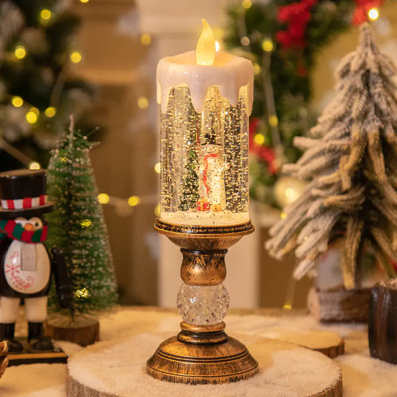 Christmas Candle Lights - Crystal Snowfall Decoration