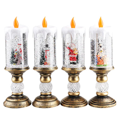 Christmas Candle Lights - Crystal Snowfall Decoration
